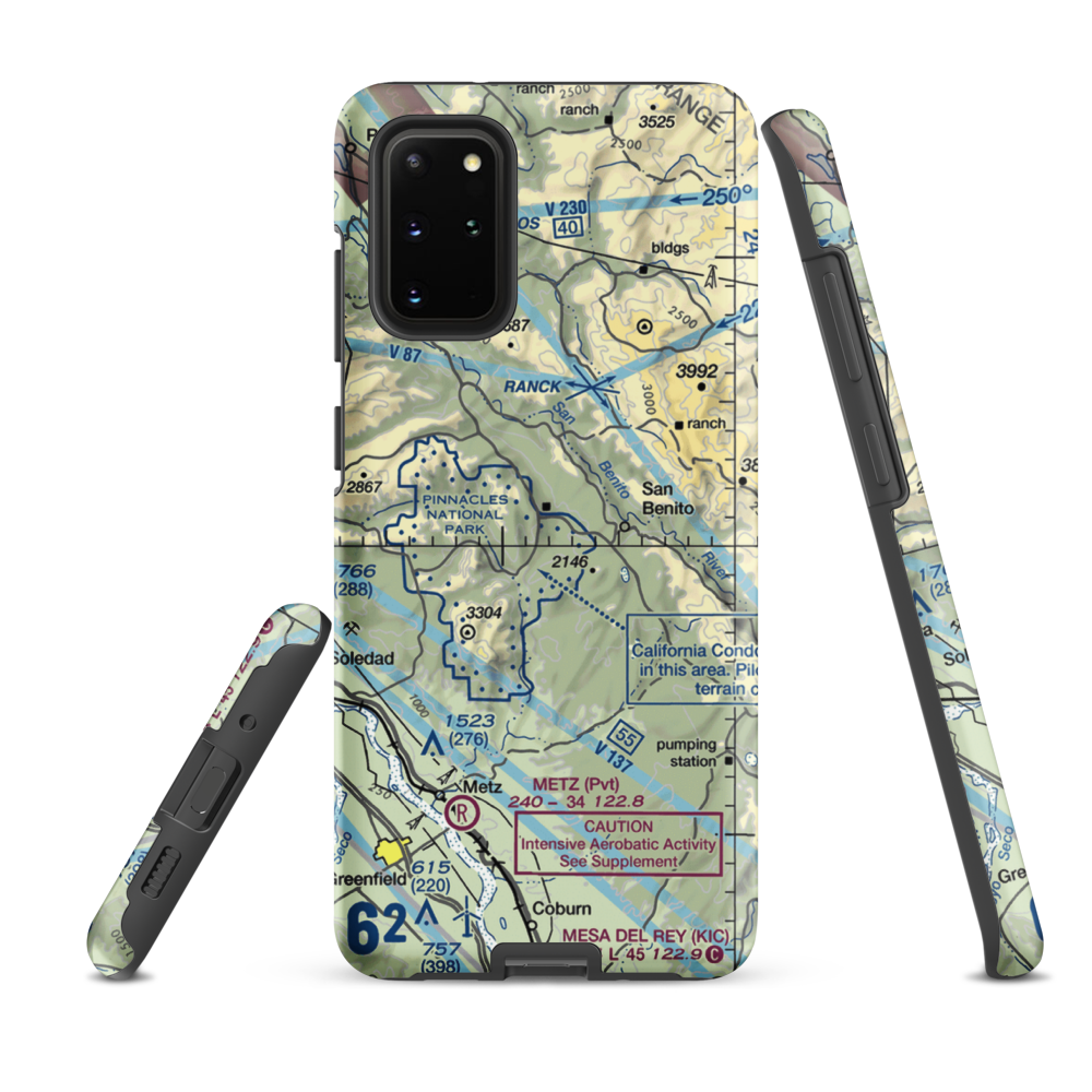Pinnacles Ranch Airport (O23) VFR Sectional Samsung Phone Case Samsung Galaxy S20 Plus model shown