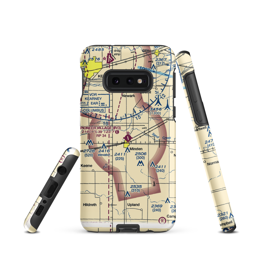 Pioneer Village Field (0V3) VFR Sectional Samsung Phone Case Samsung Galaxy S10e model shown