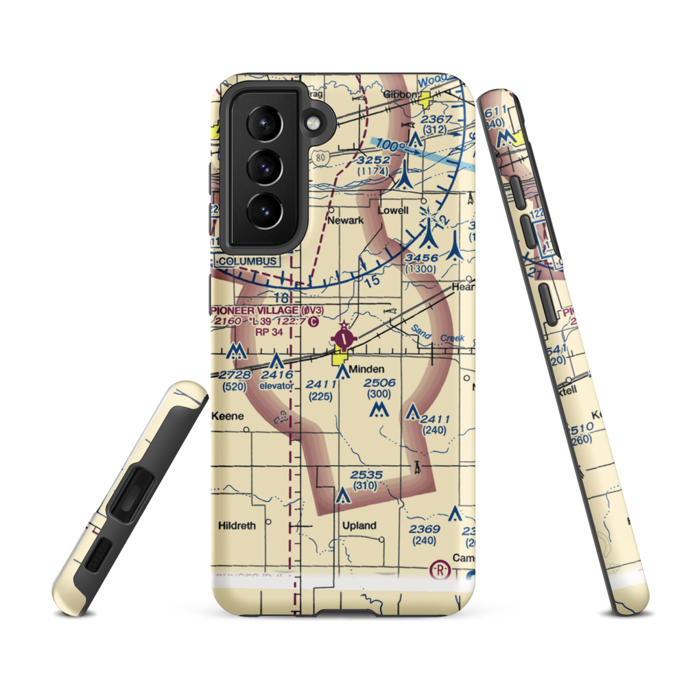 Pioneer Village Field (0V3) VFR Sectional Samsung Phone Case Samsung Galaxy S21 FE model shown
