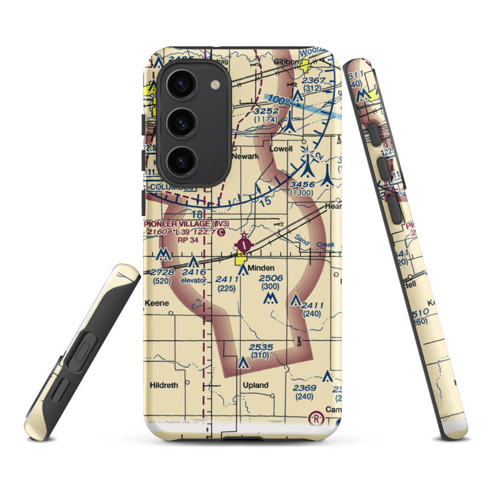 Pioneer Village Field (0V3) VFR Sectional Samsung Phone Case Samsung Galaxy S23 Plus model shown