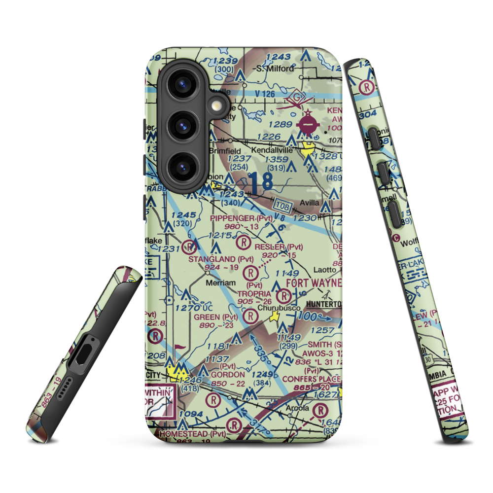Pippenger Airport (3IN5) VFR Sectional Samsung Phone Case Samsung Galaxy S24 Plus model shown