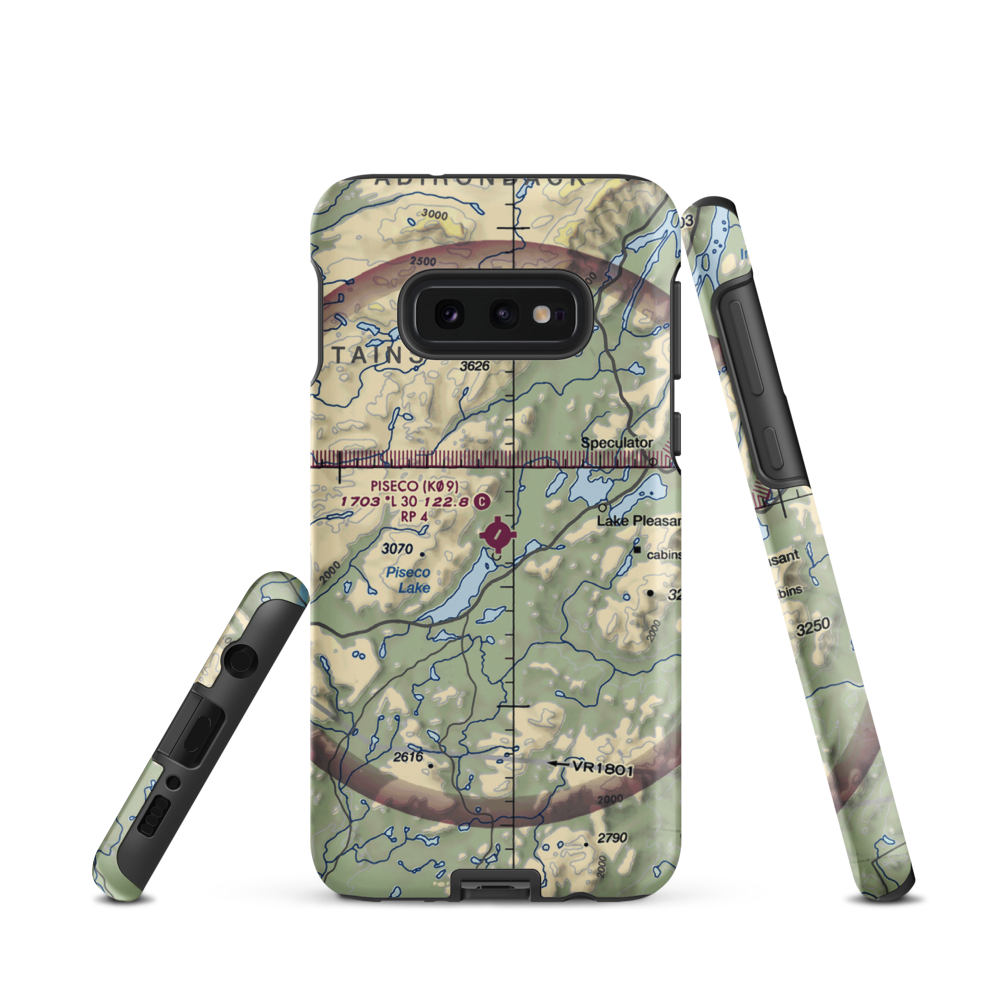 Piseco Airport (K09) VFR Sectional Samsung Phone Case Samsung Galaxy S10e model shown