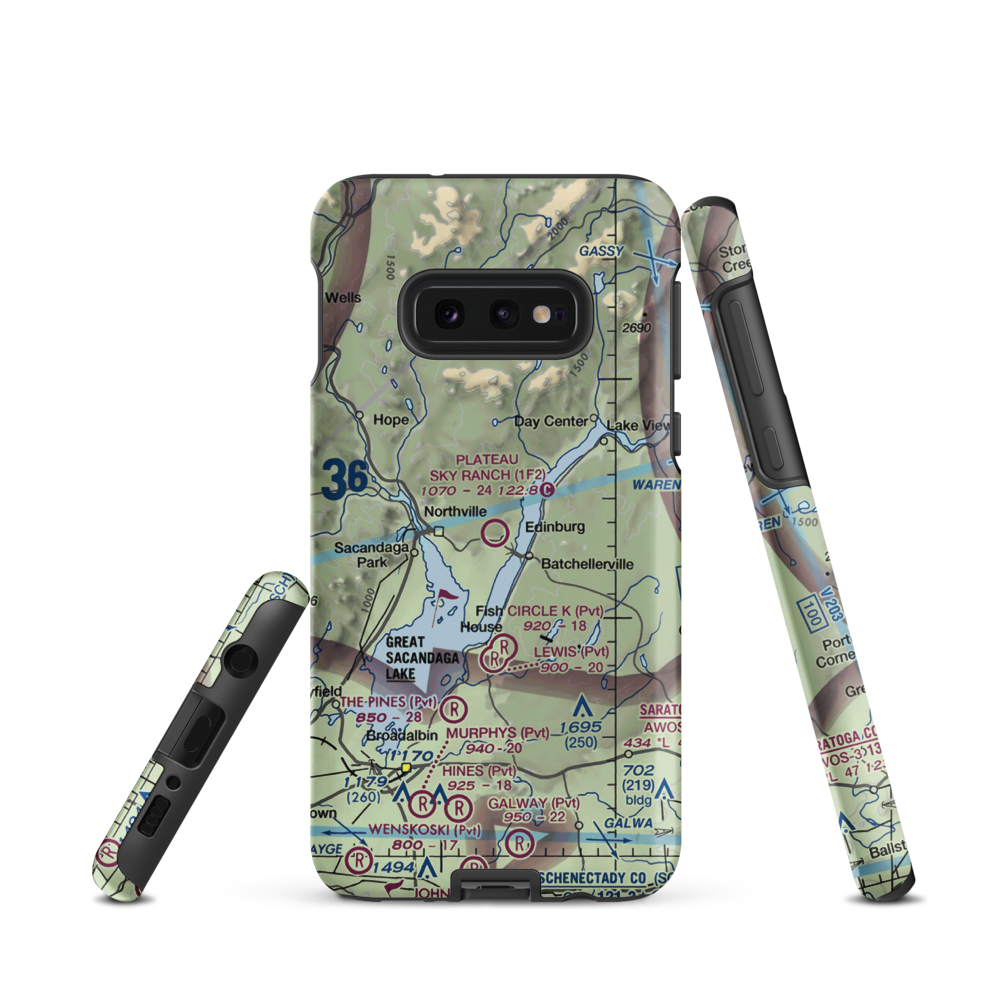 Plateau Sky Ranch Airport (1F2) VFR Sectional Samsung Phone Case Samsung Galaxy S10 Plus model shown