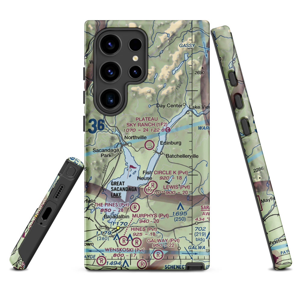 Plateau Sky Ranch Airport (1F2) VFR Sectional Samsung Phone Case Samsung Galaxy S24 Ultra model shown