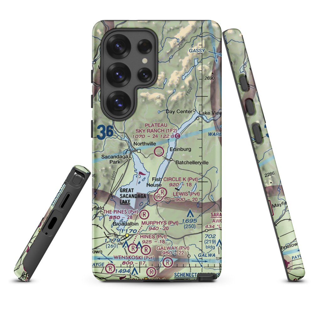 Plateau Sky Ranch Airport (1F2) VFR Sectional Samsung Phone Case Samsung Galaxy S25 Ultra model shown