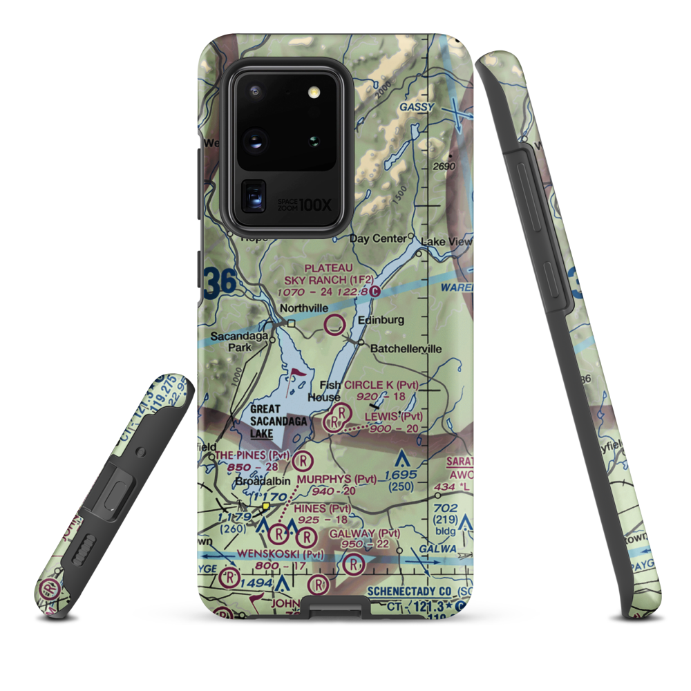Plateau Sky Ranch Airport (1F2) VFR Sectional Samsung Phone Case Samsung Galaxy S20 Ultra model shown