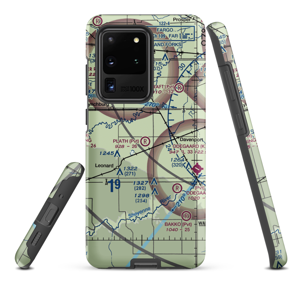 Plath Farms Airport (34ND) VFR Sectional Samsung Phone Case Samsung Galaxy S20 Ultra model shown