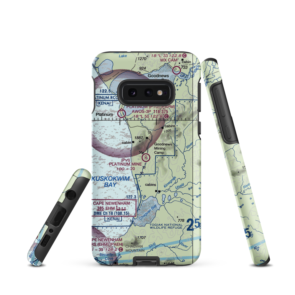 Platinum Mine Airport (6AK1) VFR Sectional Samsung Phone Case Samsung Galaxy S10 Plus model shown