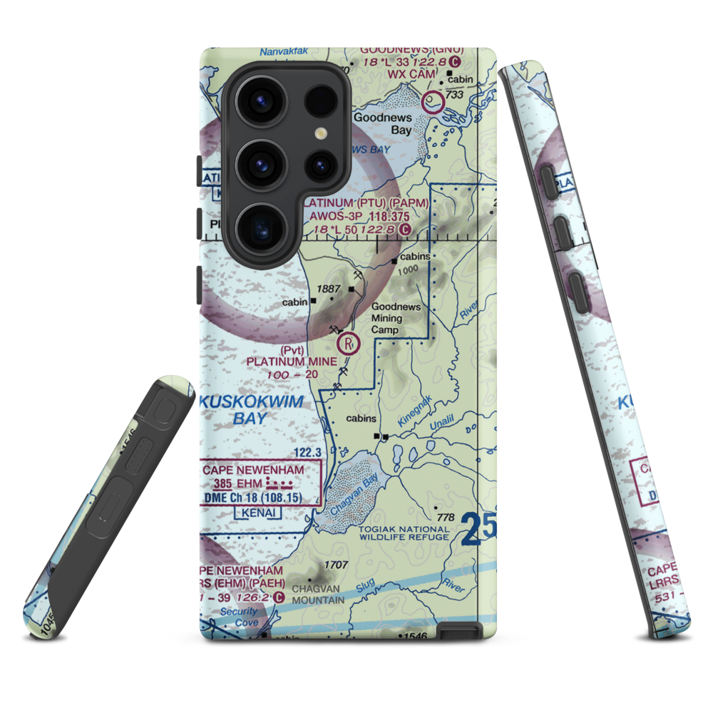 Platinum Mine Airport (6AK1) VFR Sectional Samsung Phone Case Samsung Galaxy S23 Ultra model shown