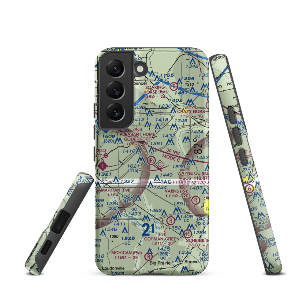 Pleasant Home Gliding Club Gliderport (14OI) VFR Sectional Samsung Phone Case Samsung Galaxy S22 model shown