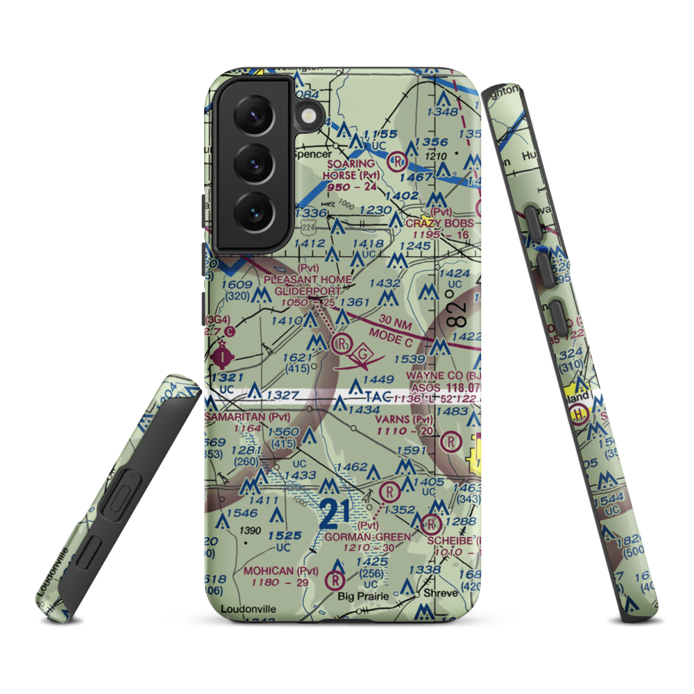 Pleasant Home Gliding Club Gliderport (14OI) VFR Sectional Samsung Phone Case Samsung Galaxy S22 Plus model shown