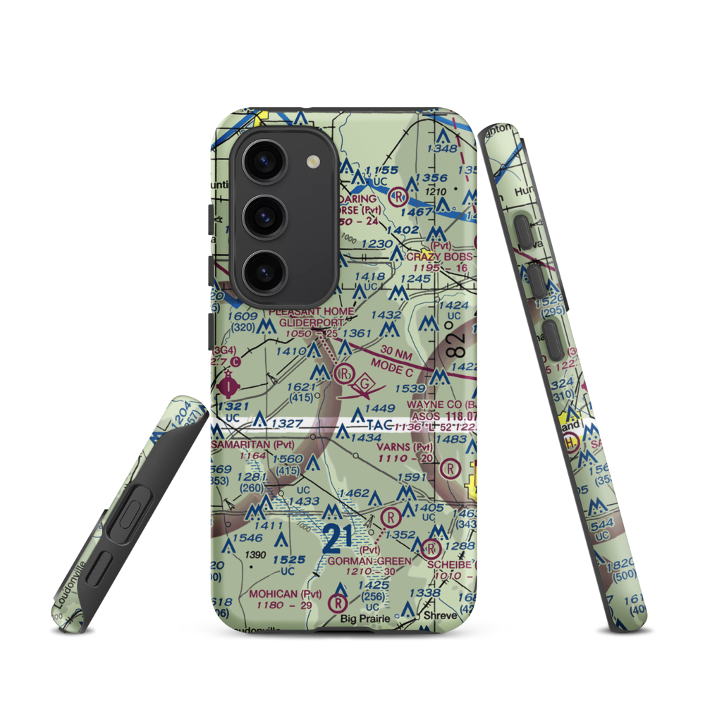 Pleasant Home Gliding Club Gliderport (14OI) VFR Sectional Samsung Phone Case Samsung Galaxy S23 model shown