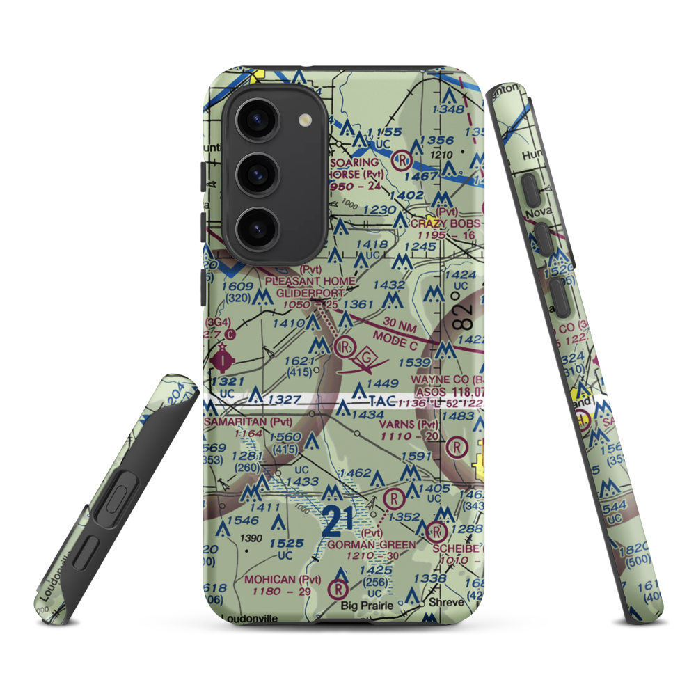 Pleasant Home Gliding Club Gliderport (14OI) VFR Sectional Samsung Phone Case Samsung Galaxy S23 Plus model shown