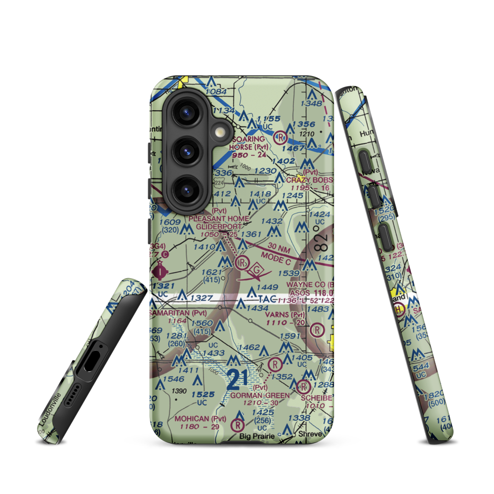 Pleasant Home Gliding Club Gliderport (14OI) VFR Sectional Samsung Phone Case Samsung Galaxy S24 model shown