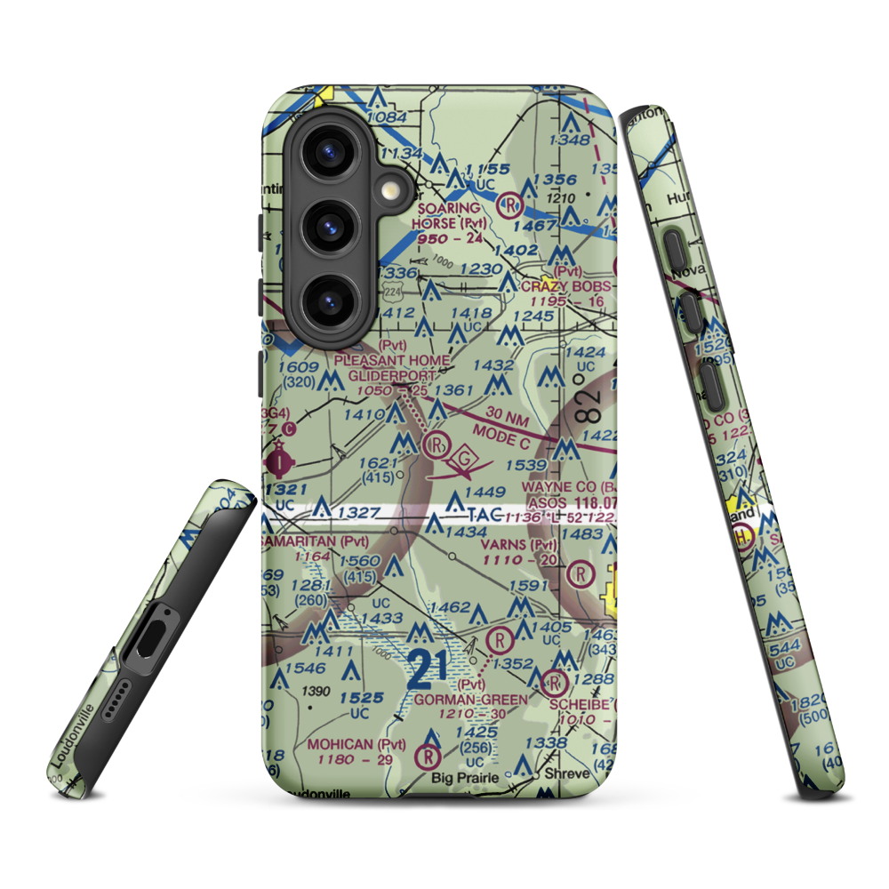 Pleasant Home Gliding Club Gliderport (14OI) VFR Sectional Samsung Phone Case Samsung Galaxy S24 Plus model shown