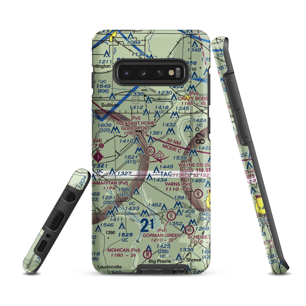 Pleasant Home Gliding Club Gliderport (14OI) VFR Sectional Samsung Phone Case Samsung Galaxy S10 Plus model shown