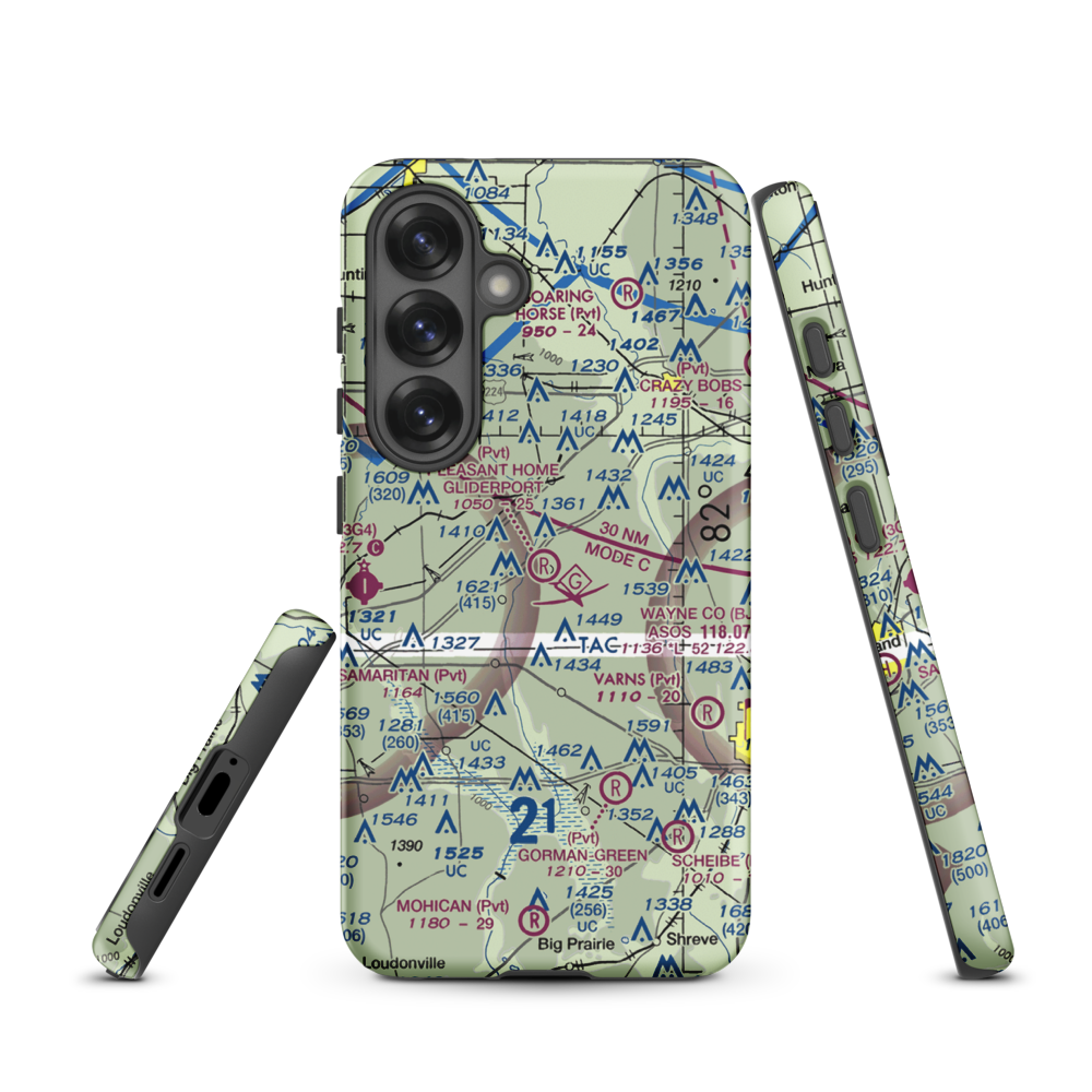 Pleasant Home Gliding Club Gliderport (14OI) VFR Sectional Samsung Phone Case Samsung Galaxy S25 model shown