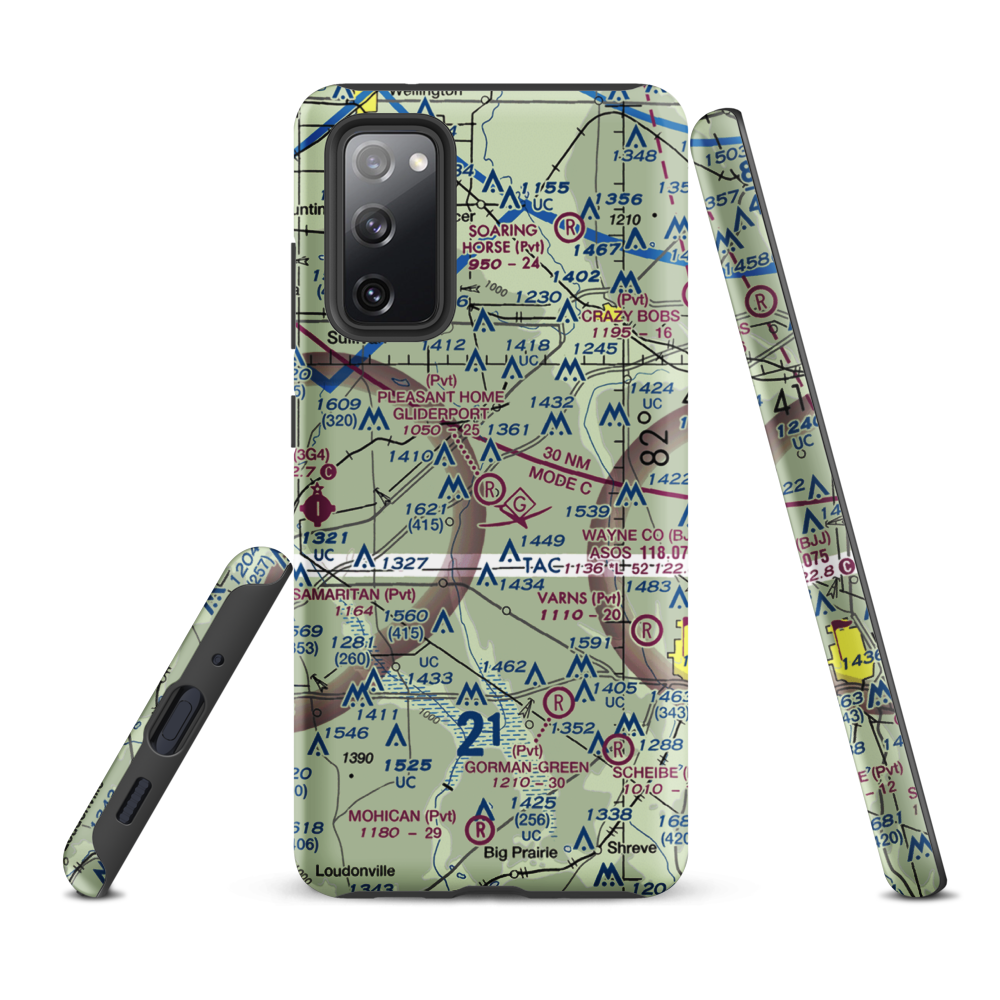 Pleasant Home Gliding Club Gliderport (14OI) VFR Sectional Samsung Phone Case Samsung Galaxy S20 FE model shown