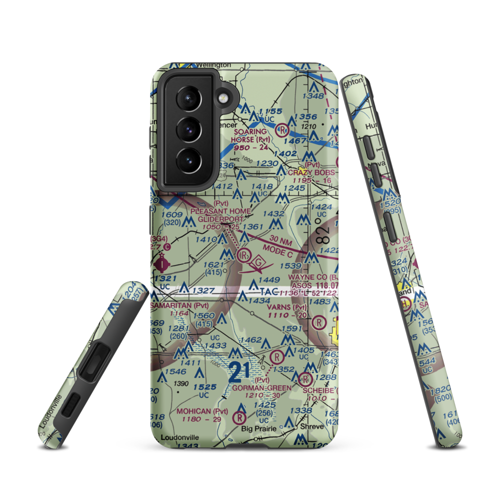 Pleasant Home Gliding Club Gliderport (14OI) VFR Sectional Samsung Phone Case Samsung Galaxy S21 model shown