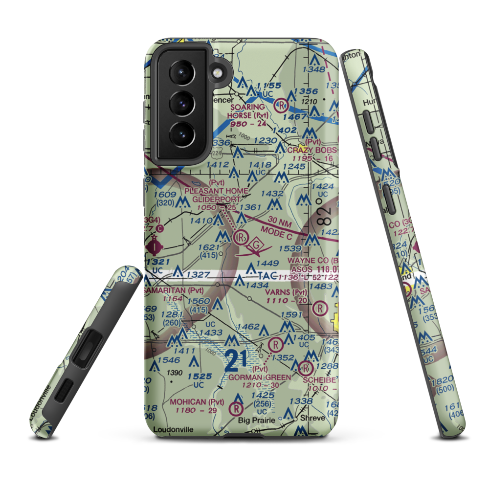 Pleasant Home Gliding Club Gliderport (14OI) VFR Sectional Samsung Phone Case Samsung Galaxy S21 FE model shown