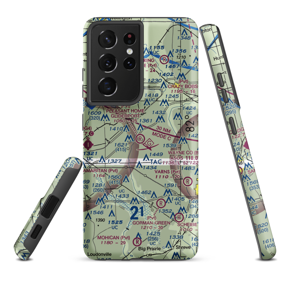 Pleasant Home Gliding Club Gliderport (14OI) VFR Sectional Samsung Phone Case Samsung Galaxy S21 Plus model shown