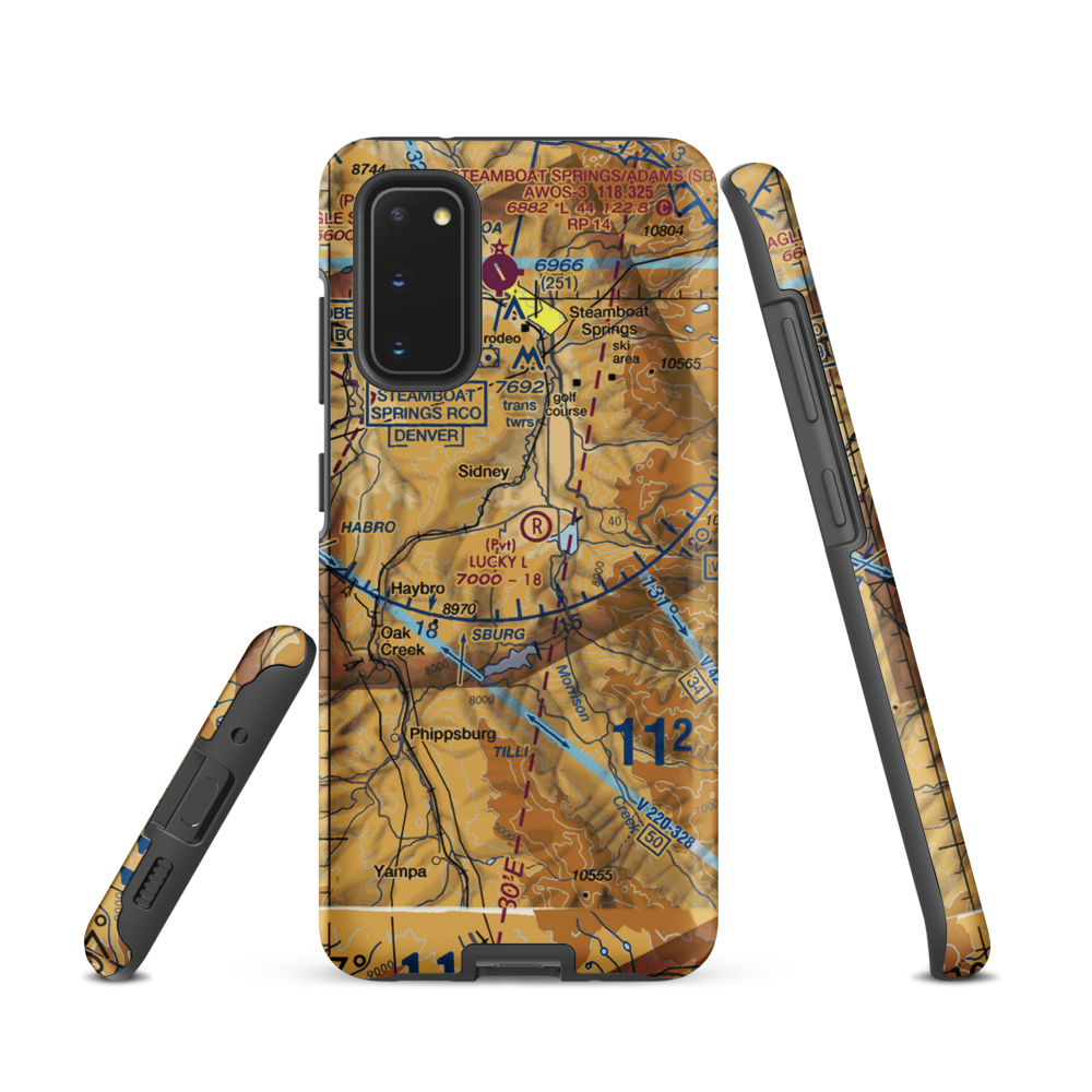 Pleasant Valley Airport (5CO8) VFR Sectional Samsung Phone Case Samsung Galaxy S20 model shown