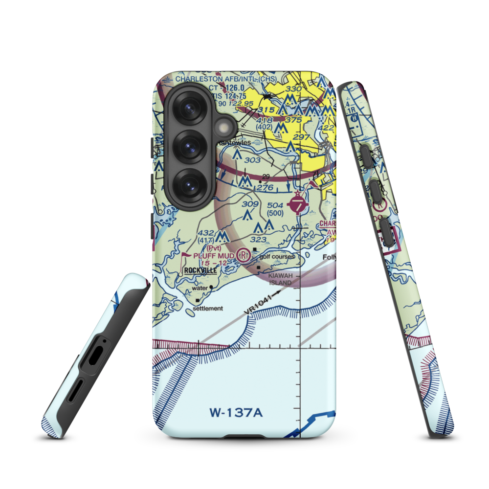 Pluff Mud Field (SC06) VFR Sectional Samsung Phone Case Samsung Galaxy S25 model shown
