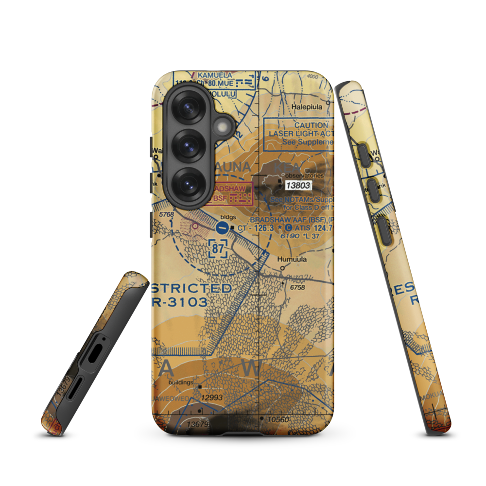Pohakuloa Training Area (US-0224) VFR Sectional Samsung Phone Case Samsung Galaxy S25 model shown