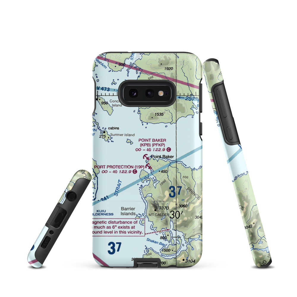 Point Baker Seaplane Base (KPB) VFR Sectional Samsung Phone Case Samsung Galaxy S10e model shown