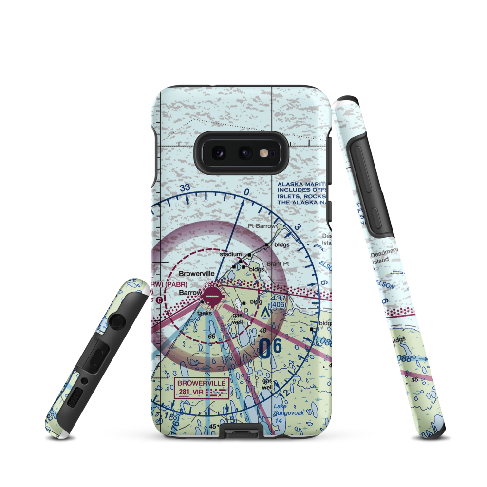 Point Barrow LRRS Airstrip (US-0252) VFR Sectional Samsung Phone Case Samsung Galaxy S10e model shown