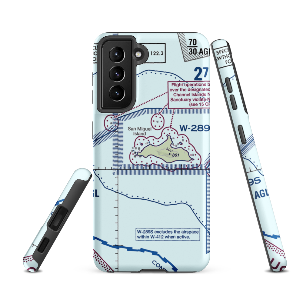 Point Bennett Research Station Airstrip (US-0228) VFR Sectional Samsung Phone Case Samsung Galaxy S21 FE model shown
