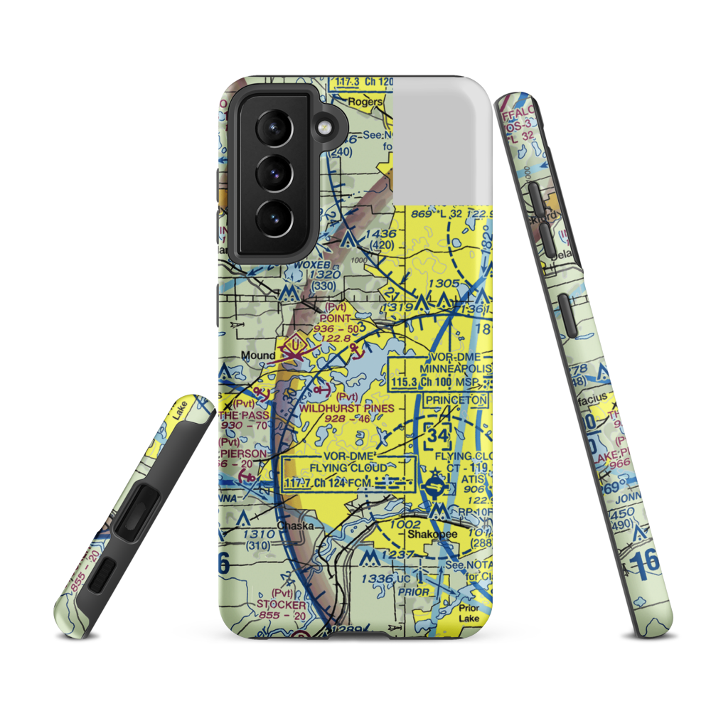Point Seaplane Base (11MN) VFR Sectional Samsung Phone Case Samsung Galaxy S21 FE model shown