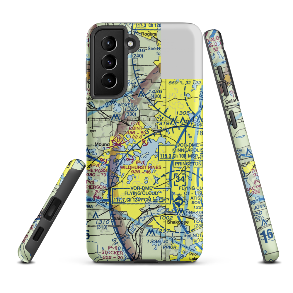Point Seaplane Base (11MN) VFR Sectional Samsung Phone Case Samsung Galaxy S21 Plus model shown