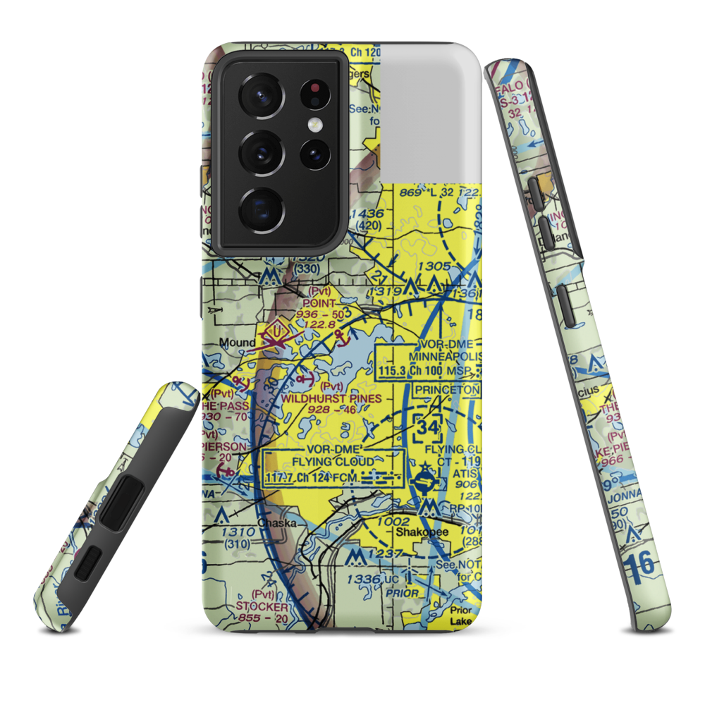 Point Seaplane Base (11MN) VFR Sectional Samsung Phone Case Samsung Galaxy S21 Plus model shown