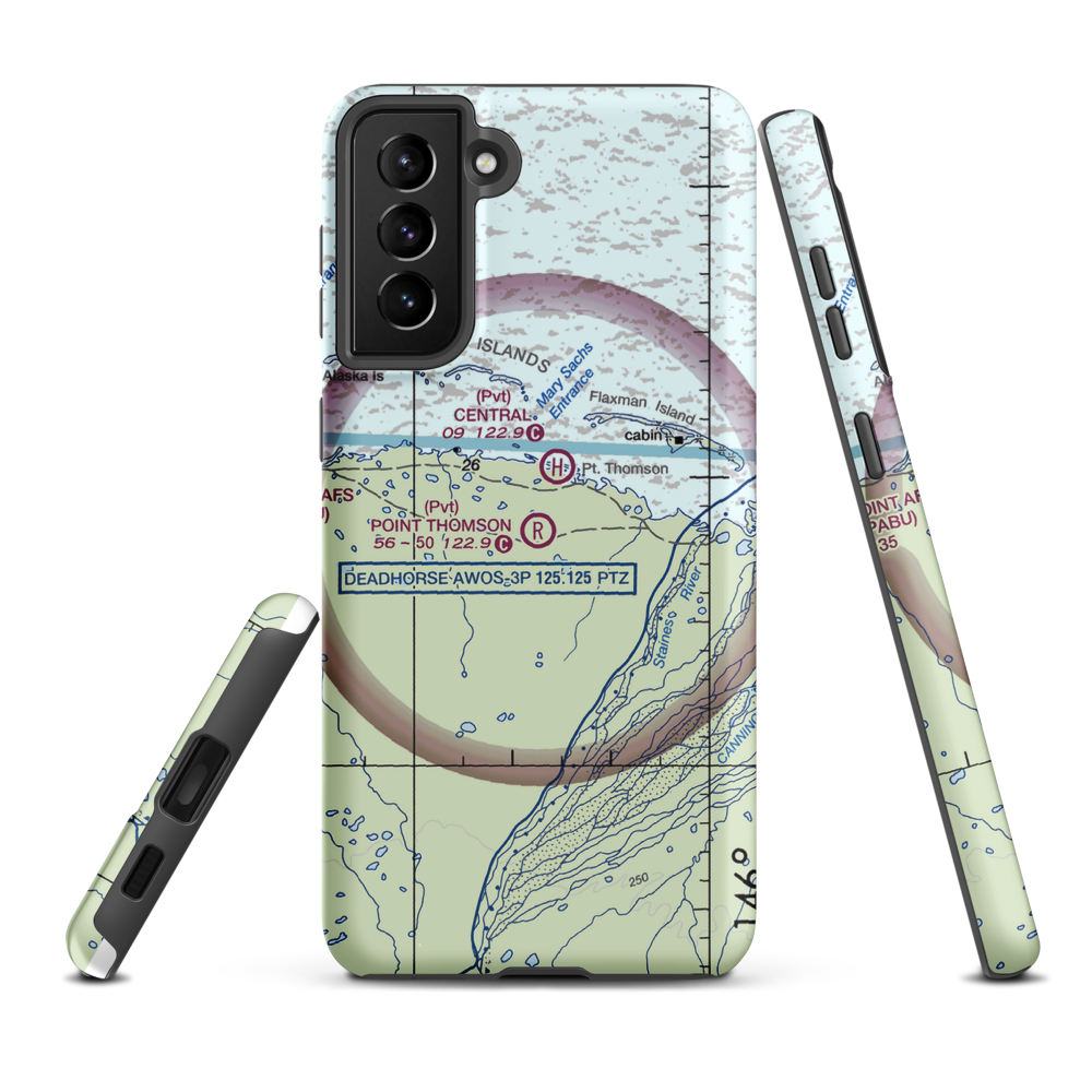 Point Thomson Airstrip (37AA) VFR Sectional Samsung Phone Case Samsung Galaxy S21 Plus model shown