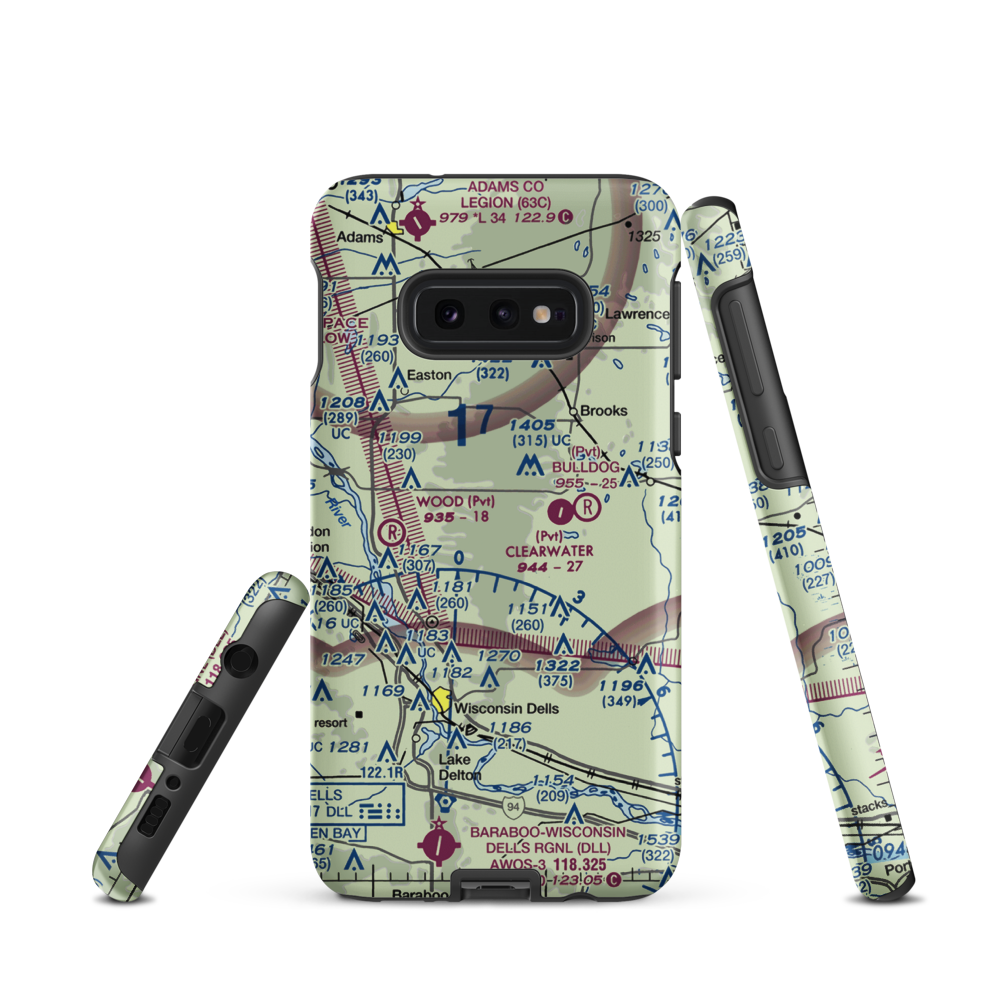 Polish Paradise Airport (WS02) VFR Sectional Samsung Phone Case Samsung Galaxy S10 Plus model shown