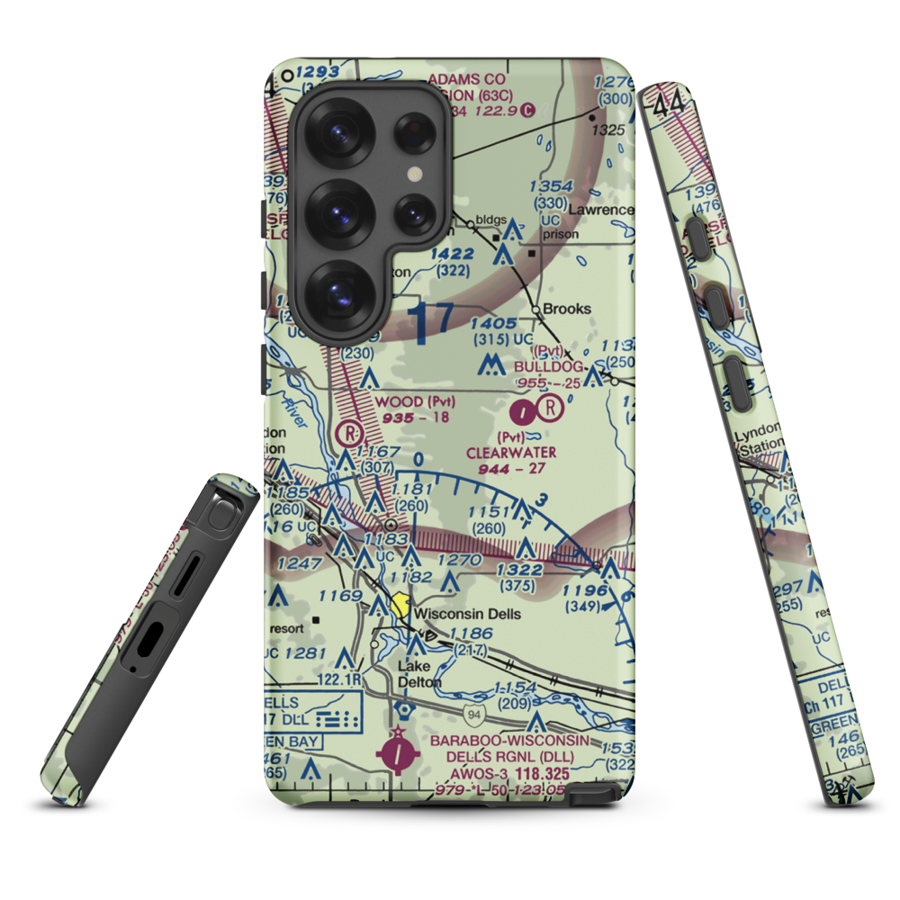 Polish Paradise Airport (WS02) VFR Sectional Samsung Phone Case Samsung Galaxy S25 Ultra model shown