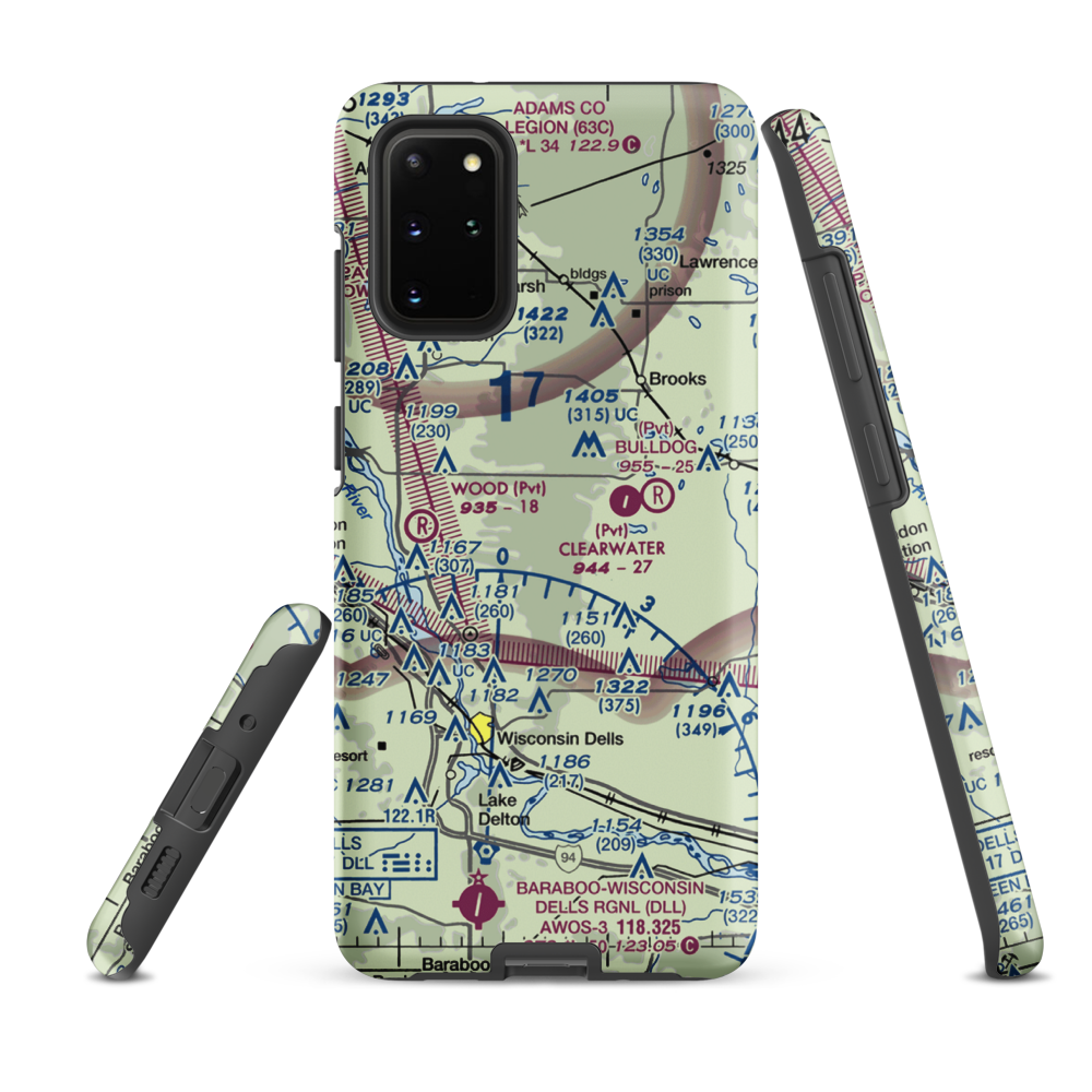 Polish Paradise Airport (WS02) VFR Sectional Samsung Phone Case Samsung Galaxy S20 Plus model shown