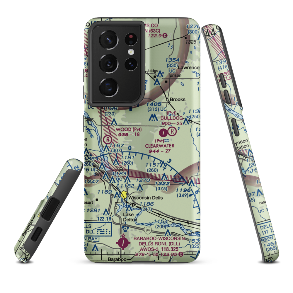 Polish Paradise Airport (WS02) VFR Sectional Samsung Phone Case Samsung Galaxy S21 Ultra model shown