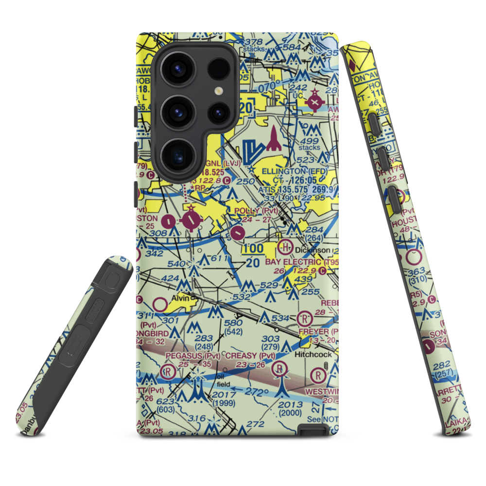 Polly Ranch Airport (7XS0) VFR Sectional Samsung Phone Case Samsung Galaxy S23 Ultra model shown