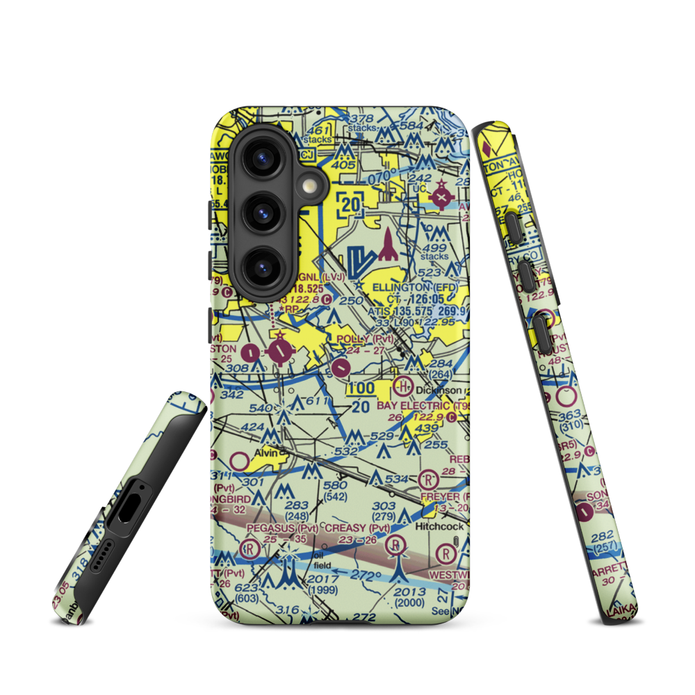 Polly Ranch Airport (7XS0) VFR Sectional Samsung Phone Case Samsung Galaxy S24 model shown
