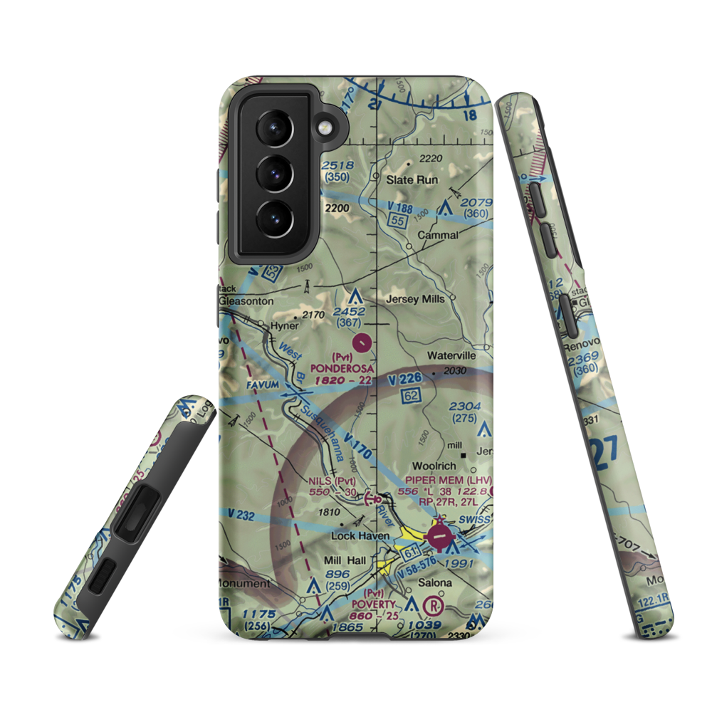 Ponderosa Airport (4PA5) VFR Sectional Samsung Phone Case Samsung Galaxy S21 Ultra model shown