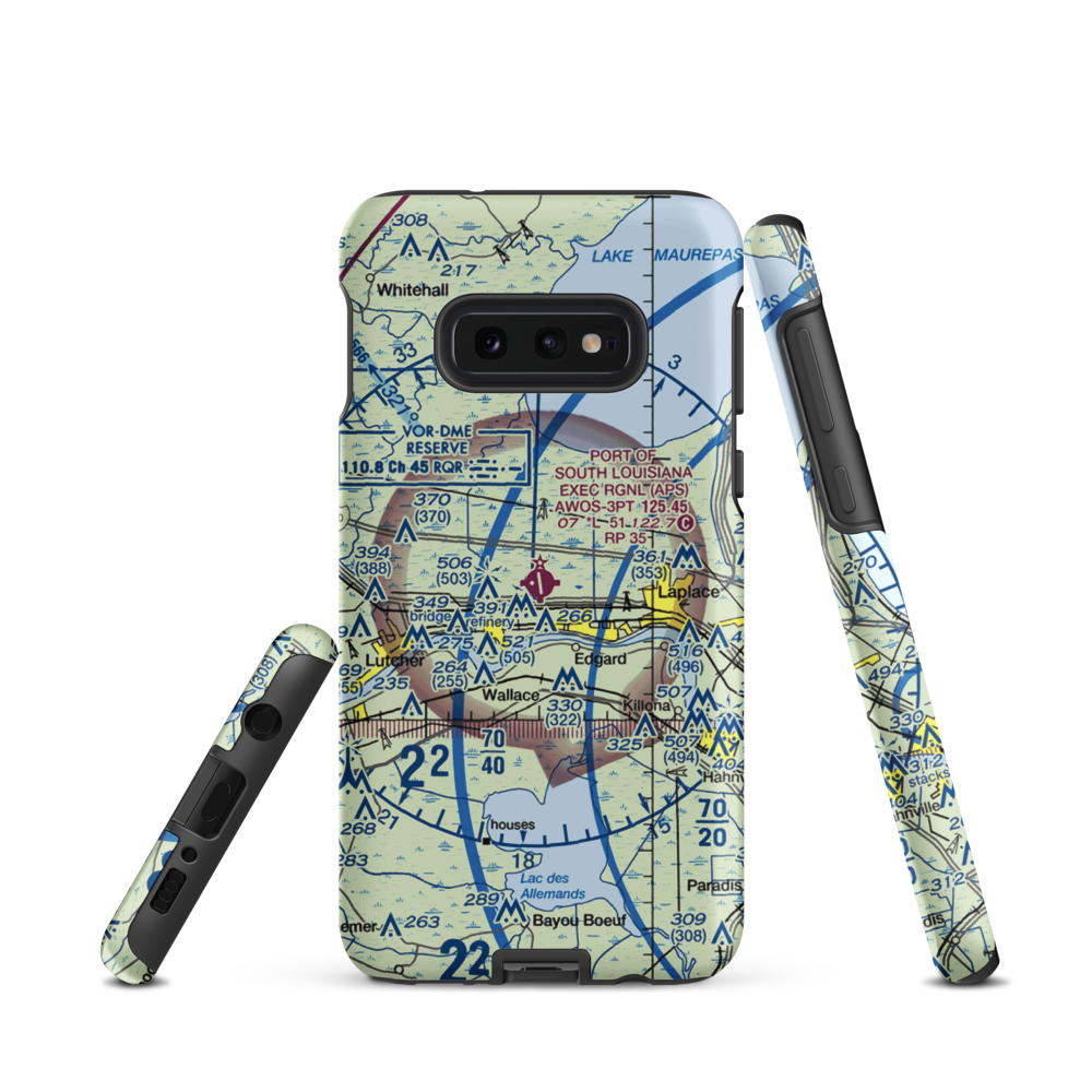Port of South Louisiana Executive Regional Airport (APS) VFR Sectional Samsung Phone Case Samsung Galaxy S10e model shown
