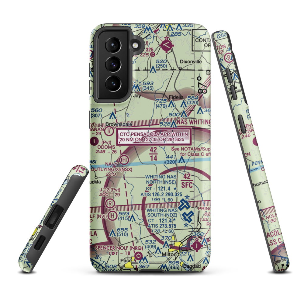 Porter Airport (FD82) VFR Sectional Samsung Phone Case Samsung Galaxy S21 FE model shown
