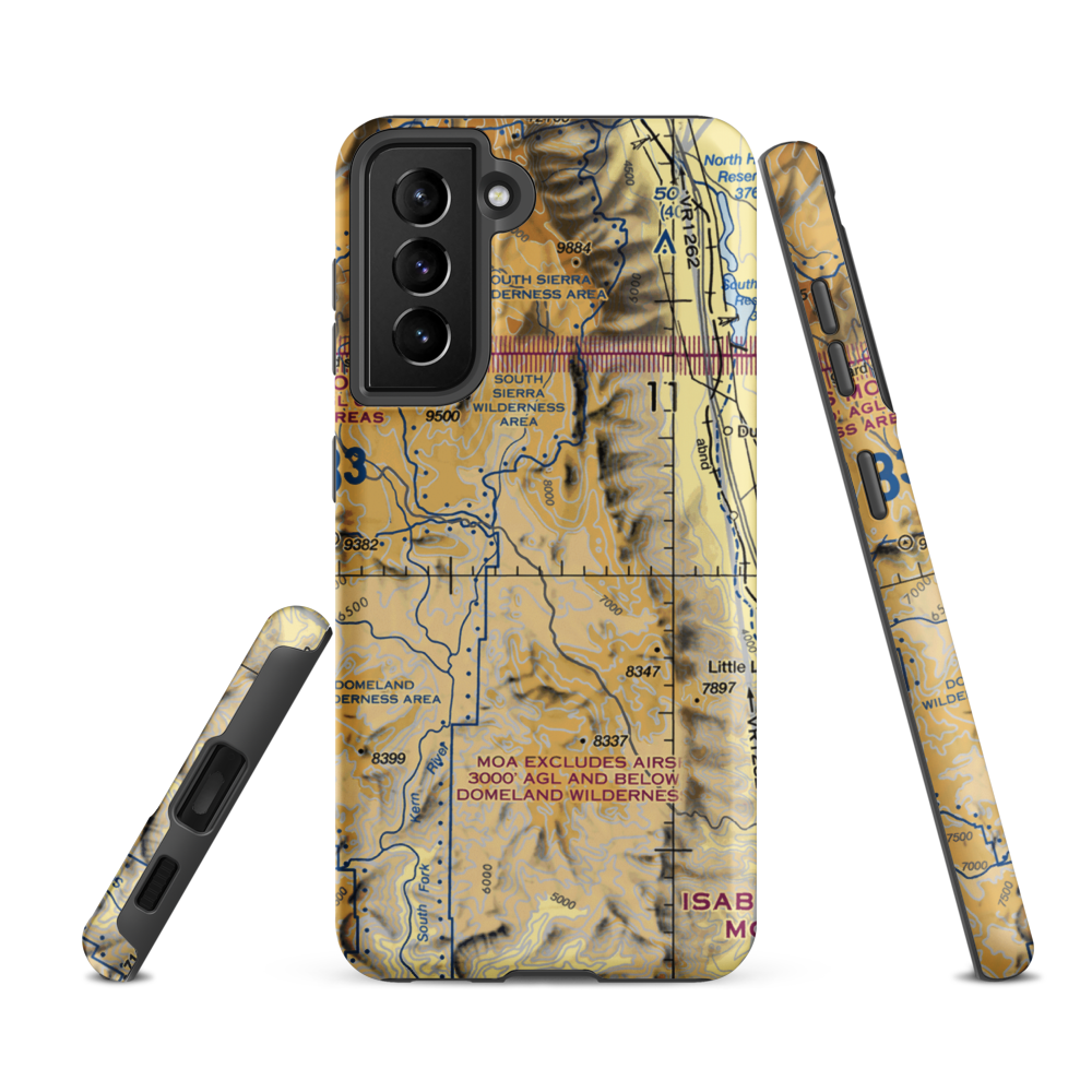 Porter Ranch Airport (68CN) VFR Sectional Samsung Phone Case Samsung Galaxy S21 FE model shown
