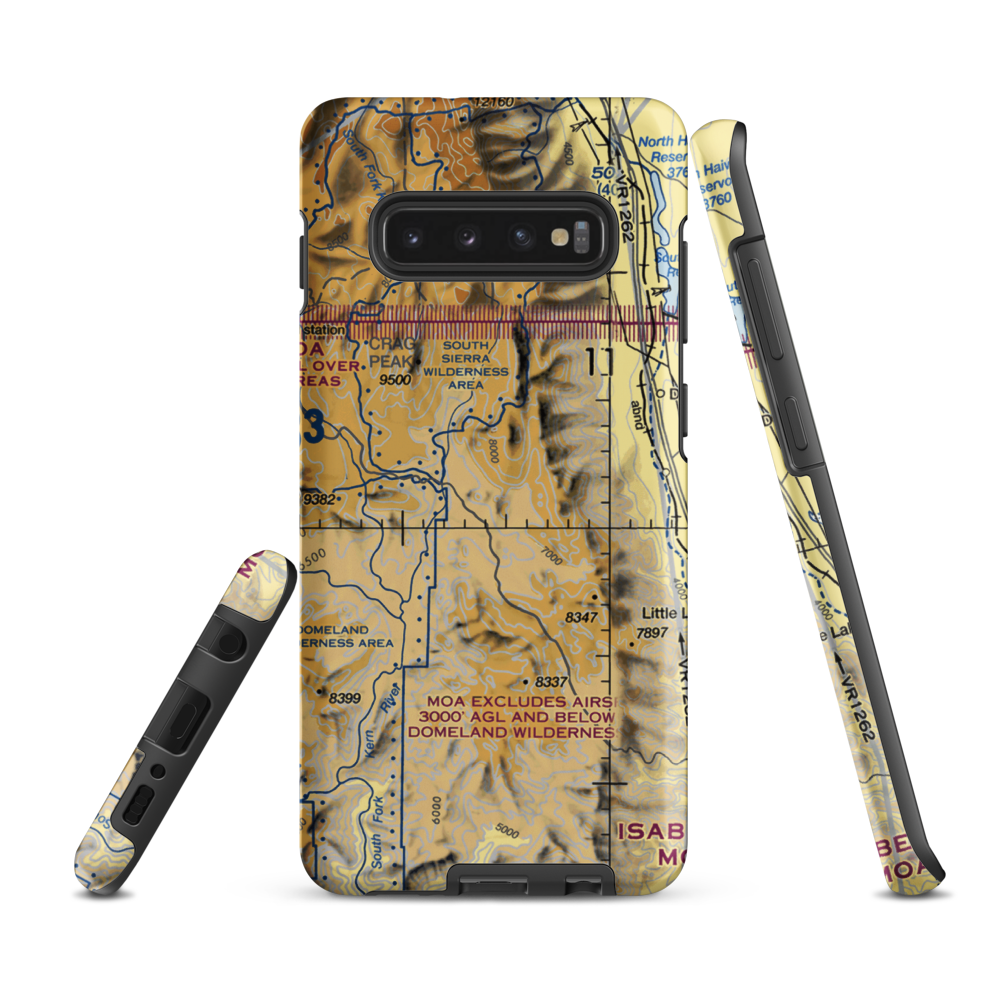 Porter Ranch Airport (68CN) VFR Sectional Samsung Phone Case Samsung Galaxy S10 Plus model shown