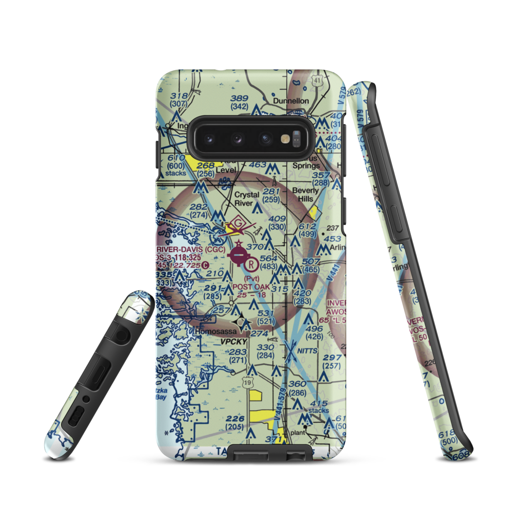 Post Oak Ranch Airport (1FA1) VFR Sectional Samsung Phone Case Samsung Galaxy S10 model shown