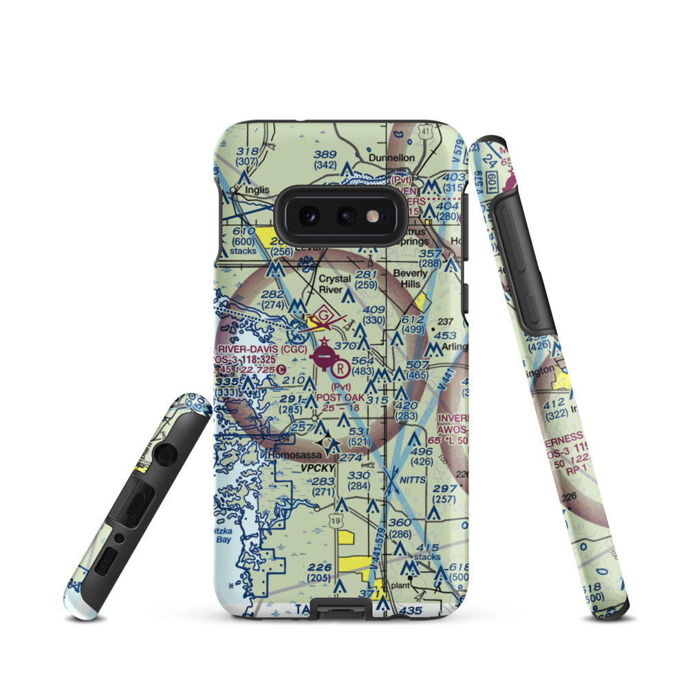 Post Oak Ranch Airport (1FA1) VFR Sectional Samsung Phone Case Samsung Galaxy S10 Plus model shown