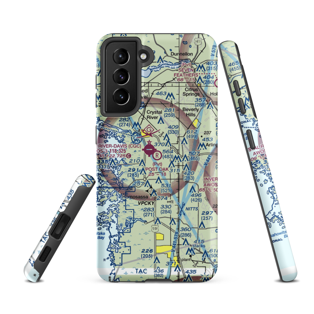 Post Oak Ranch Airport (1FA1) VFR Sectional Samsung Phone Case Samsung Galaxy S21 Ultra model shown