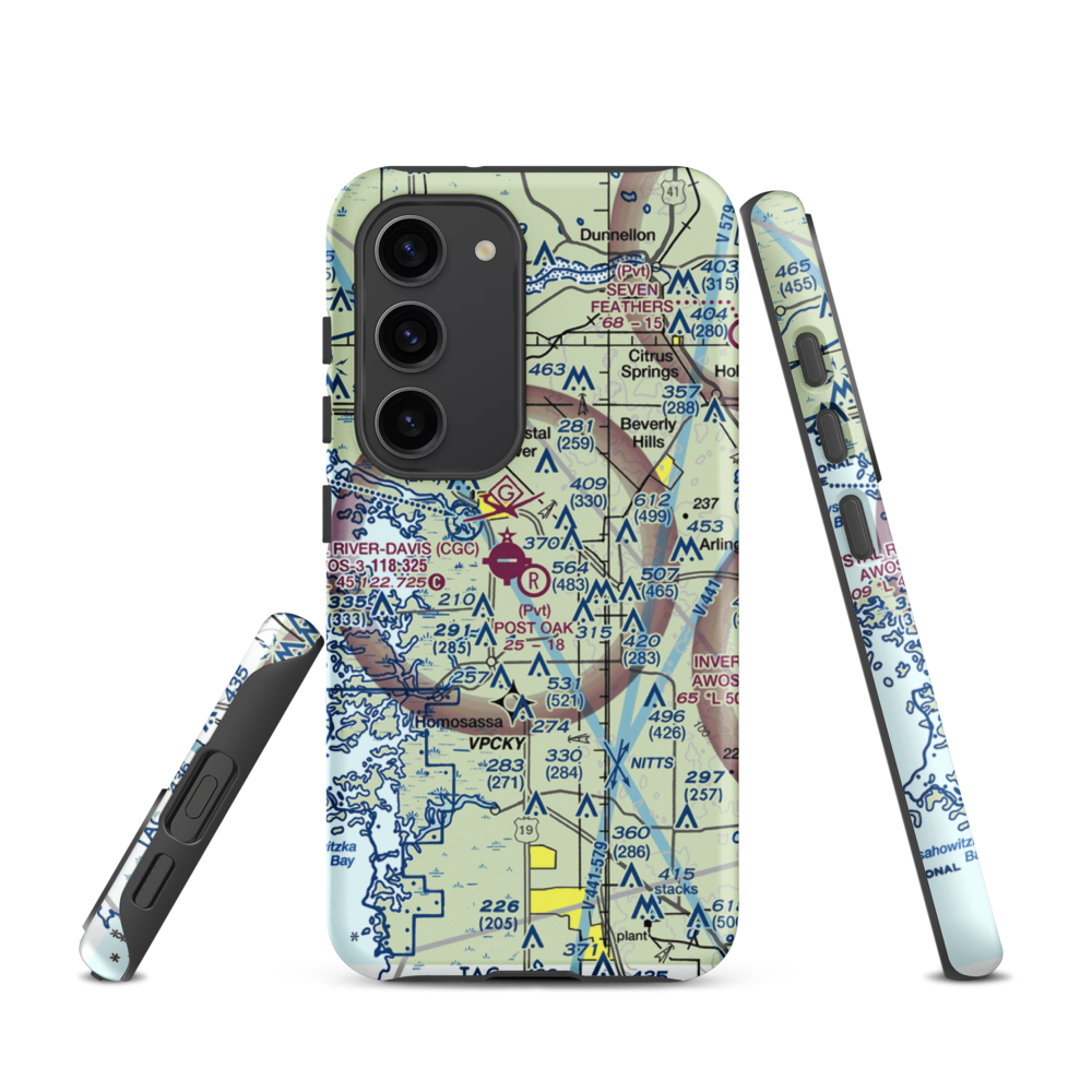 Post Oak Ranch Airport (1FA1) VFR Sectional Samsung Phone Case Samsung Galaxy S23 model shown